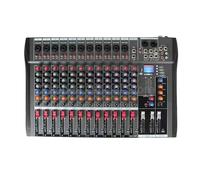 Mezclador de audio, Consola de mezcla de sonido profesional de 8/12 canales con interfaz de alimentación USB de 48 V y Bluetooth for fiestas de DJ en bares(12-channel Mixer)
