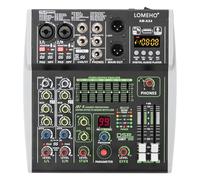 Mezclador de audio, Consola de mezclas de 4/6 canales con entrada de 48 V, 99 efectos DSP, mezclador de DJ con Bluetooth, USB, PC, reproducción, grabación, podcast, mesa de sonido AM-AX4(6 Channel)