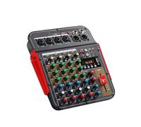 Mezclador de audio, Consola mezcladora de 6 canales, consola mezcladora de sonido for DJ, for estudio de grabación de fiestas al aire libre, computadora, novedad de 2025