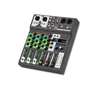 Mezclador de audio Consola mezcladora de sonido USB Record Computer 48V Phantom Power Delay Repaeat Effect 4 canales USB Mixer Bajo nivel de ruido