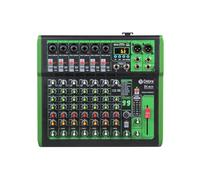 Mezclador de audio, Consola mezcladora DJ con efecto digital 99DSP, alimentación fantasma de 48 V, USB, MP3 for grabación en PC(DI-8UX 8 Channels)