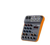 Mezclador de audio, Consola mezcladora DJ D4M de 4 canales con alimentación fantasma, USB DJ, 5 V, consola de alimentación personalizada for PC, instrumentos musicales for cantar