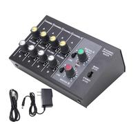 Mezclador de audio de 12 V CC de 8 canales, entrada mono estéreo, consola de mezcla de sonido de bajo ruido, interfaz de 6,35 mm, enchufe de EE. UU., mezcladores de audio alimentados de 110 a 240 V