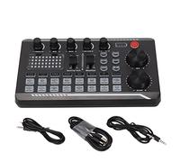 Mezclador de Audio de 2 Canales, Interfaz de Controlador de Sonido DJ con Tarjeta de Sonido USB para Grabación de PC, Alimentación de 5 V, Múltiples Efectos de Sonido para Profesionales Y Principiante