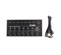 Mezclador De Audio De 6 Canales Mini Mezclador Estéreo Mezclador USB De Bajo Ruido De 6,35 Mm For Estudio De Grabación, Negro