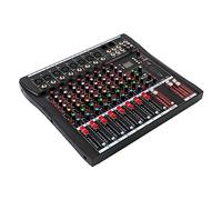 Mezclador de audio de estudio de 8 canales, placa de consola de mezcla de sonido digital USB Bluetooth, consola de mezcla de caja de sonido, controlador de sonido, para KTV en casa, idioma de campus