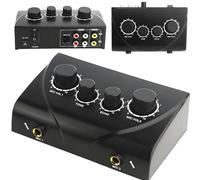 Mezclador de audio de karaoke de doble micrófono, diseño portátil compacto y controles de tono