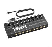 Mezclador de audio dinámico para entrada de micrófono con 6/8 canales que eleva tu experiencia de sonido en cualquier configuración (8 canales)