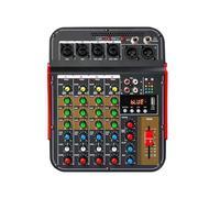 Mezclador De Audio DM4 De 6 Canales, Consola For DJ Con Phantom De 48V, Bluetooth, USB For Grabación, Consola Mezcladora De Sonido