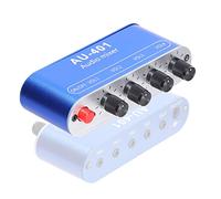 Mezclador de audio estéreo de 3,5 mm, 4 entradas a 1 salida. Controla individualmente el amplificador de auriculares de herramienta de mezcla de sonido
