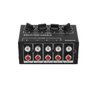 Mezclador de Audio Estéreo, Mini Mezclador Pasivo Mezclador de Audio Estéreo de 4 Canales para Computadora, Teléfono, Tableta, Equipo de DJ Profesional para Producciones