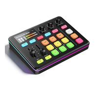 Mezclador de audio G1 Neo, mezclador de audio para juegos, tarjeta de sonido RGB para micrófono XLR, interfaz de audio para streaming, alimentación fantasma de 48 V, efectos de sonido personalizados