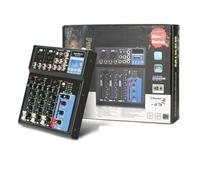 Mezclador de audio, Interfaz de mezclador USB de 4-7 canales y 24 DSP, tarjeta de sonido de consola de mezcla portátil, tarjeta de sonido for grabación de DJ en PC(MG04BT)