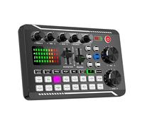 Mezclador de audio, Kit mezclador de micrófono con tarjeta sonido sintonización multifuncional F998, grabación aud-io, consola mezcladora, amplificador for teléfono y PC Para karaoke(Sound card Only)
