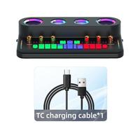 Mezclador de audio, Live Broadcast Sound Card Au-dio Integrated Machine Home KTV Device Colorful Change of Voice With Mic for Phone Para karaoke(S20 Black Package 1)