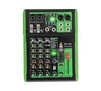 Mezclador de audio, Mezclador de 4 canales con efectos digitales 99DSP Pantalla LED de alimentación fantasma de 48 V Entrada USB MP3 Bluetooth Mezclador en vivo para DJ Mezclador de sonido