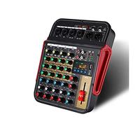 Mezclador de Audio Mezclador de 6 canales Conferencia al aire libre USB Procesador de reverberación Cantar en vivo con tarjeta de sonido Mezclador de sonido