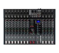 Mezclador de audio, Mezclador de 8/12 canales con reverberación estéreo for DJ para transmisión en vivo, podcasting, PC(12-channel)