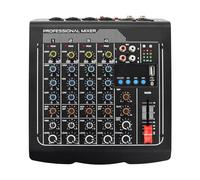mezclador de audio, Mezclador De Audio 4 Mono 1 Estéreo, 6 Canales, Bluetooth, USB, Reproducción, Fiesta De DJ, Reunión Escolar, Iglesia Y Familia Fácil de usar y controlar, compatible con PC