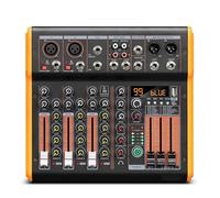 Mezclador de audio, Mezclador De Audio BL4/6 Con 99 Canales Y Efectos DSP For Grabar En PC, Sonido USB, Consola DJ Bluetooth For Karaoke para transmisión en vivo, podcasting, PC(BL4)