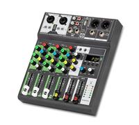 Mezclador de audio, Mezclador De Audio Profesional, Consola Mezcladora De Sonido, Mezclador Compatible Con, Buena Sensibilidad, Grabación USB, Mini Tablero Mezclador De Audio For DJ Procesador de mez
