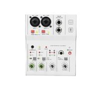 Mezclador de audio, Mezclador De Audio Profesional Q12M 2 Canales, Interfaz Tarjeta Sonido, Consola Mini USB, Grabación For DJ, Estudio, Guitarra para transmisión en vivo, podcasting, PC(White)