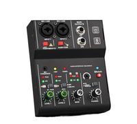 Mezclador de audio, Mezclador De Audio Profesional Q12M 2 Canales, Interfaz Tarjeta Sonido, Consola Mini USB, Grabación For DJ, Estudio, Guitarra para transmisión en vivo, podcasting, PC(Black)