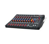 Mezclador de audio, Mezclador De Audio Studio 48V 6 8 12 Canales USB DJ Consola Mezcla Sonido Monitor Para Karaoke para transmisión(8 Channels)