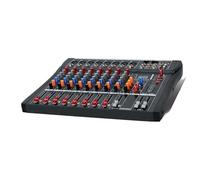 Mezclador de audio, Mezclador de estudio profesional de 6/8/12 canales con Bluetooth, USB, consola de mezcla de sonido for DJ, alimentación fantasma de 48 V, amplificador de monitor(8 Channels)