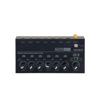 Mezclador de audio, Mezclador de línea estéreo de ruido ultrabajo de 4/6 canales Mini mezclador de sonido profesional Fuente de alimentación DC5V Mezclador de fácil operación(MIX600)