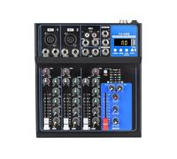 Mezclador de Audio, Mezclador De Sonido Profesional Mezclador De 7 Canales USB Reverb F7 Home KTV Puesta En Escena Mezclador De Sonido De Red En For Pc(F4)