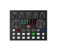 Mezclador de audio, Mezclador de tarjeta de sonido de 2 piezas, consola de mezcla de audio en, amplificador for transmisión en para transmisión en vivo, podcasting, PC
