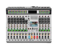 Mezclador de audio, Mezclador Digital De 12 Canales 99 DSP, Consola Mezcla Audio Profesional Amplificada, Sonido Power Soundcraft Con Bluetooth Y USB,PC, Estudio de grabación y juegos