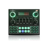 Mezclador de audio, Mezclador externo V9SJ Tarjeta de sonido en Cambiador voz for teléfono móvil Grabación transmisión Juego KTV casa Música Canto V10 Para estudio de karaoke
