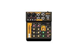 Mezclador de Audio, Mezclador metálico OTG, Consola DJ Mini6 con Bluetooth, 48 V de Potencia, Efecto de retardo y repetición para Consola de Mezcla de Sonido y grabación en PC (Mini4 OTG)