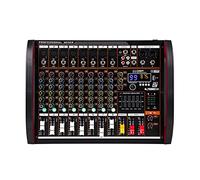 Mezclador de audio, mezclador profesional Consola de mezcla Bluetooth Computadora USB + Fuente de alimentación de 48 V Mezclador de rendimiento en vivo Calidad de audio