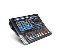 Mezclador de audio Mezclador profesional, Mezclador de sonido controlador de DJ de 8 canales con ecualizador de 3 bandas, interfaz de grabación USB, Bluetooth, alimentación fantasma de 48 V, ideal for