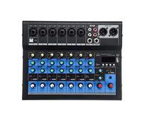 Mezclador de audio Mezclador profesional, Mezcladores en vivo Mezclador de audio de estudio en vivo profesional Bluetooth de 8 canales Amplificador de mezcla de potencia Mini mezclador USB for escenar
