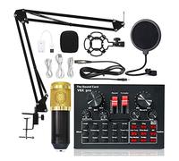 Mezclador de audio Mezclador profesional, Tarjeta de sonido de audio USB 5.0 Adaptador de transmisión en vivo por Internet con micrófono y auriculares externos USB for juegos de música for PC, teléfon