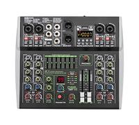 Mezclador de audio, Mini canales individuales 48V Phantom Power Mobile 99 DSP Effects USB Computer Play Record Podcast Mixer Para guitarras, bajos y teclados