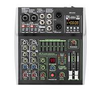 Mezclador de audio, Mini de 4 canales Mezclador audio Phantom Power 99 DSP Efectos Bluetooth USB Consola mezcla registro reproducción computadora(AM-AX4)