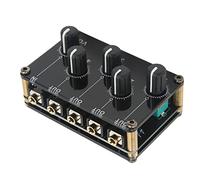 Mezclador de Audio, Mini Mezclador de Audio Mini Mezclador de Audio Estéreo Pasivo Mini Mezclador de Audio Mezclador de Audio Negro Sensible Al Metal para Clubes o Bares