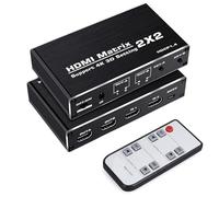 Mezclador de audio, Mini Mezclador De Vídeo 10 Uds., Conmutador Profesional, Divisor Interruptor 2x2 Matriz HDMI 4K, 2 Entradas Y Salidas para transmisión