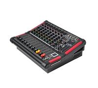 mezclador de audio, Mini8-P 8 Canal Amplificador de consola de mezcla Power Bluetooth Record 99 DSP efecto 2x170w profesional USB Batidora de audio Fácil de usar y controlar, compatible con PC