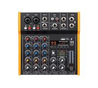 Mezclador De Audio Multifuncional Portátil R4/R6, Salida De 6,5 Mm, 99 Efectos, Entrada USB, Adecuado For Bandas, Conferencias Y Reuniones(R4)