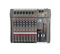 Mezclador de audio para DJ Consola de mezcla de sonido profesional de 8/12 canales con interfaz de alimentación USB de 48 V y Bluetooth for fiestas de DJ en bares(8-channel Mixer)