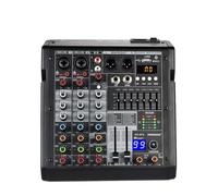 Mezclador de audio para DJ Consola de mezclas de 4 canales, 99 efectos DSP, reproducción USB, PC, grabación, mezclador de sonido Bluetooth, mesa de mezclas de 48 V for fiestas en casa AG-AT4