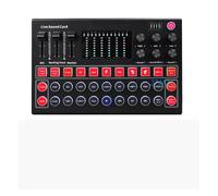 Mezclador de audio para DJ Mini mezclador de sonido con Bluetooth y 9 canales, consola de reducción de ruido con efectos digitales, grabación USB for cantar, BM800 2022(M9)