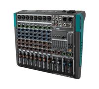 Mezclador de audio para DJ, sonido estéreo de 8 canales, mezclador con pantalla LCD, 256 efectos de reverberación, Bluetooth, USB, para salas privadas de KTV, estudios de grabación, escenario DJ