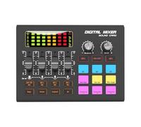 Mezclador de audio para DJ Tarjeta de sonido SX10 compatible con Bluetooth, grabación de estudio profesional for teléfono, PC, consola de mezclas, amplificador, mezclador de música en